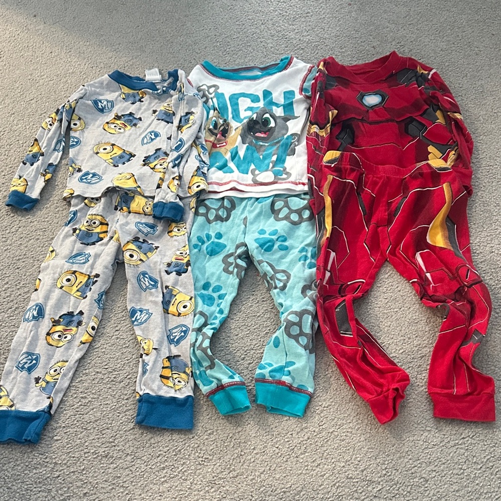 Disney Kids Pajama Sets - Blue, Red, Gray